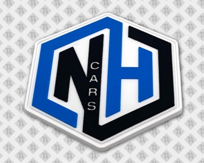 Aufnäher Patch Rubber PVC Firma Cars blau schwarz weiß