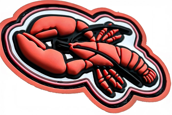 Robuster Soft-PVC Patch mit Hummer-Motiv und erhabenen Details