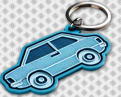 Individueller PVC Schlüsselanhänger in Autoform – Rubber Keychain mit 3D Design