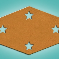 Patch Aufnäher Leder gestanzt