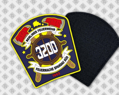 PVC-Patch Berliner Feuerwehr Spandau Süd mit Klett – Motiv 320D – 1a-rubber.de
