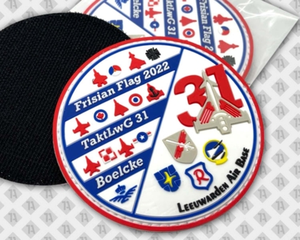 Runder PVC-Patch Frisian Flag 2022 mit Luftwaffenmotiven und Klett – 1a-rubber.de