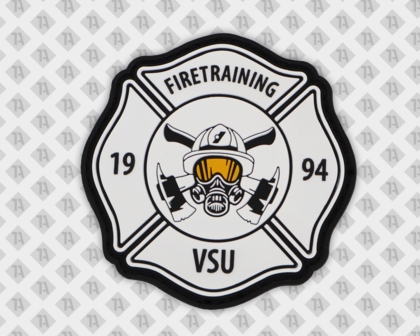 PVC Rubber Aufnäher Firetraining VSU – individueller 3D Patch gestalten