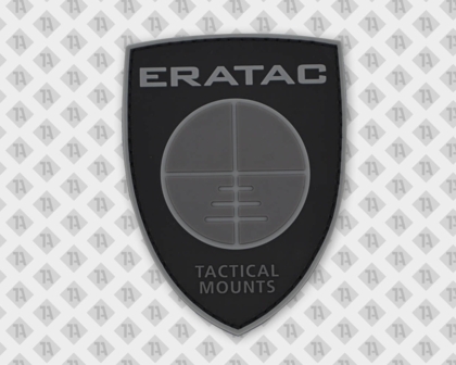 PVC Rubber Patch Aufnäher Wappen schwarz grau Eratac Firmen